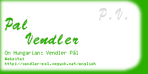 pal vendler business card